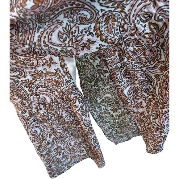 MINKPINK Paisley Ruffle Midi Dress Boho Style Size M - Picture 5 of 9